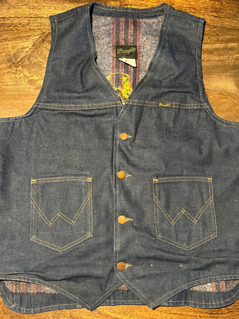Vintage 1980s Wrangler Denim Vest Size L